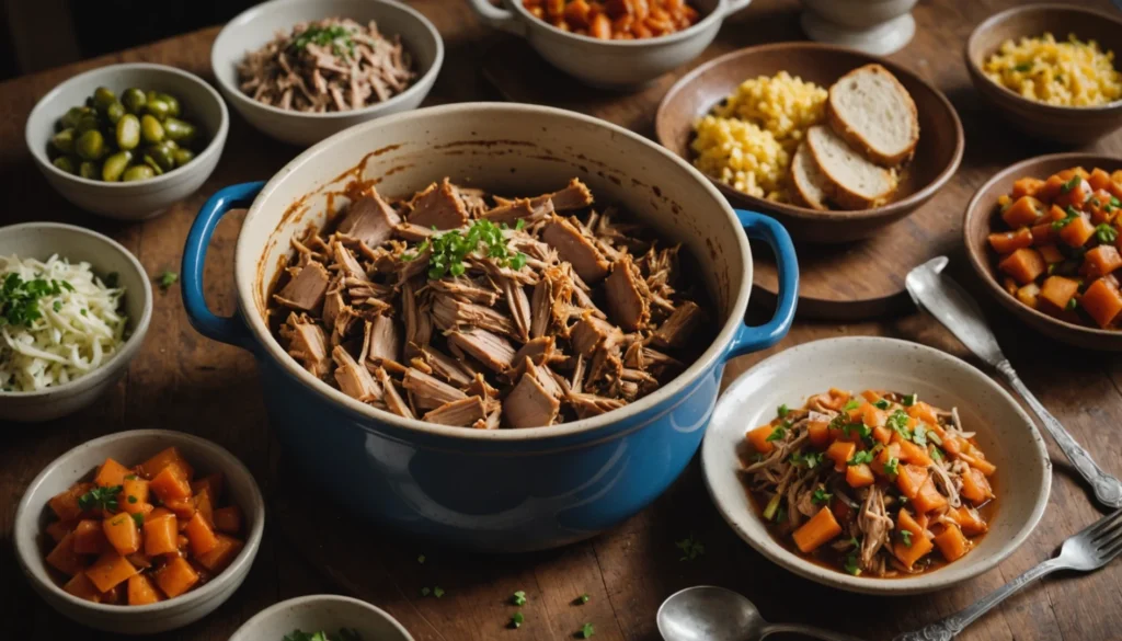 effiloché de porc cocotte