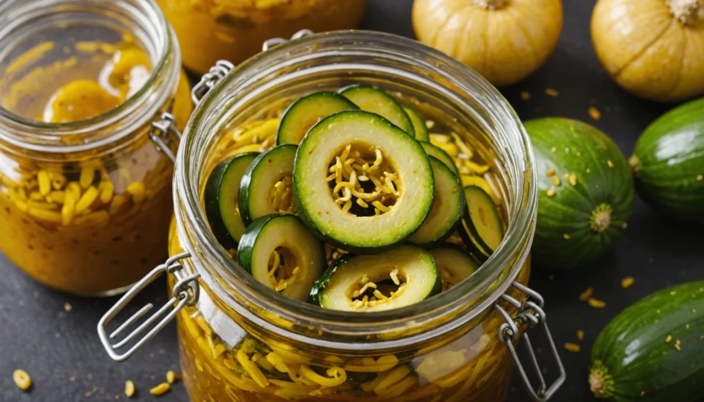 pickles de courgettes au curry